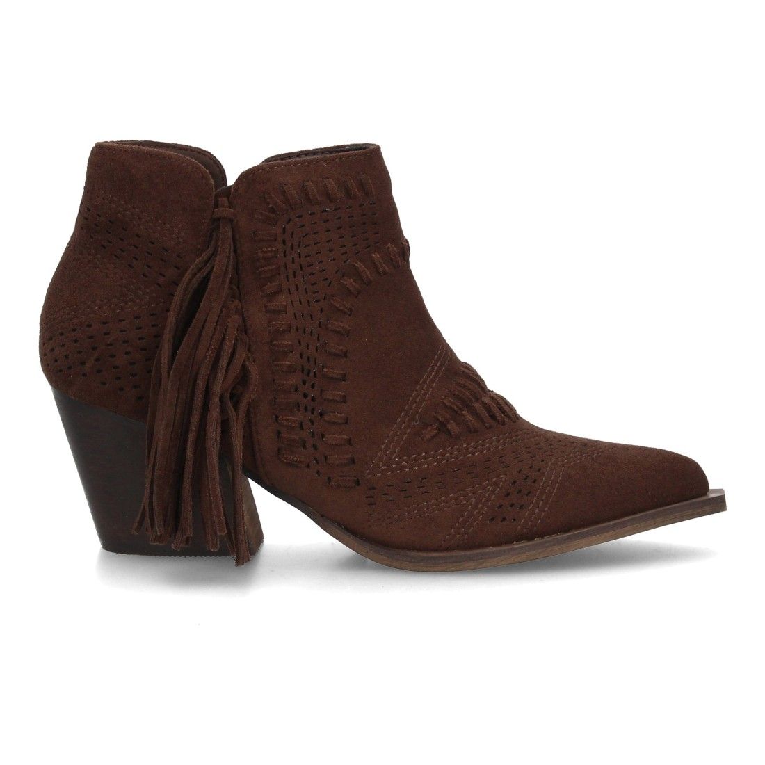 Botín cowboy calado con flecos para mujer - Imagen 2