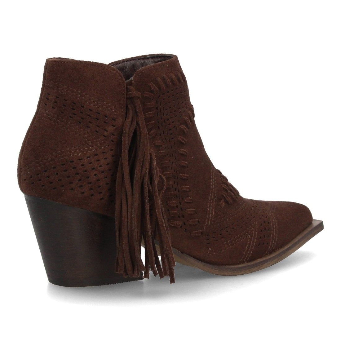 Botín cowboy calado con flecos para mujer - Imagen 4