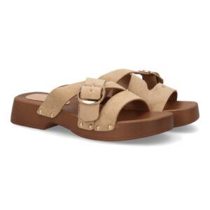 Sandalia pala plataforma hebilla elegante