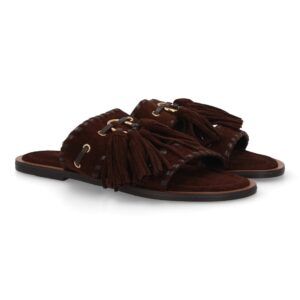 Sandalia tipo pala de mujer con estilo boho