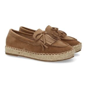 Alpargata de Mujer con Flecos y Yute Natural – Suela Plana y Ligera