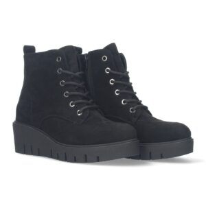 Botín de cuña comodos para mujer - Negro