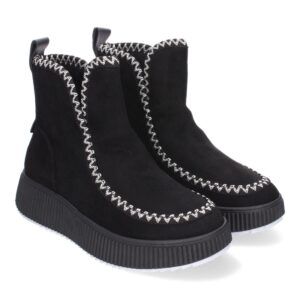 Botines para Mujer, Comodas y Elegantes con Detalle de Trenzado - Negro