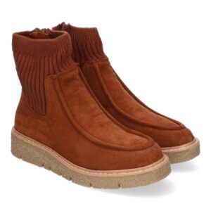 Botines de Mujer Cómodos y Elegantes, Tejido Elástico - Camel