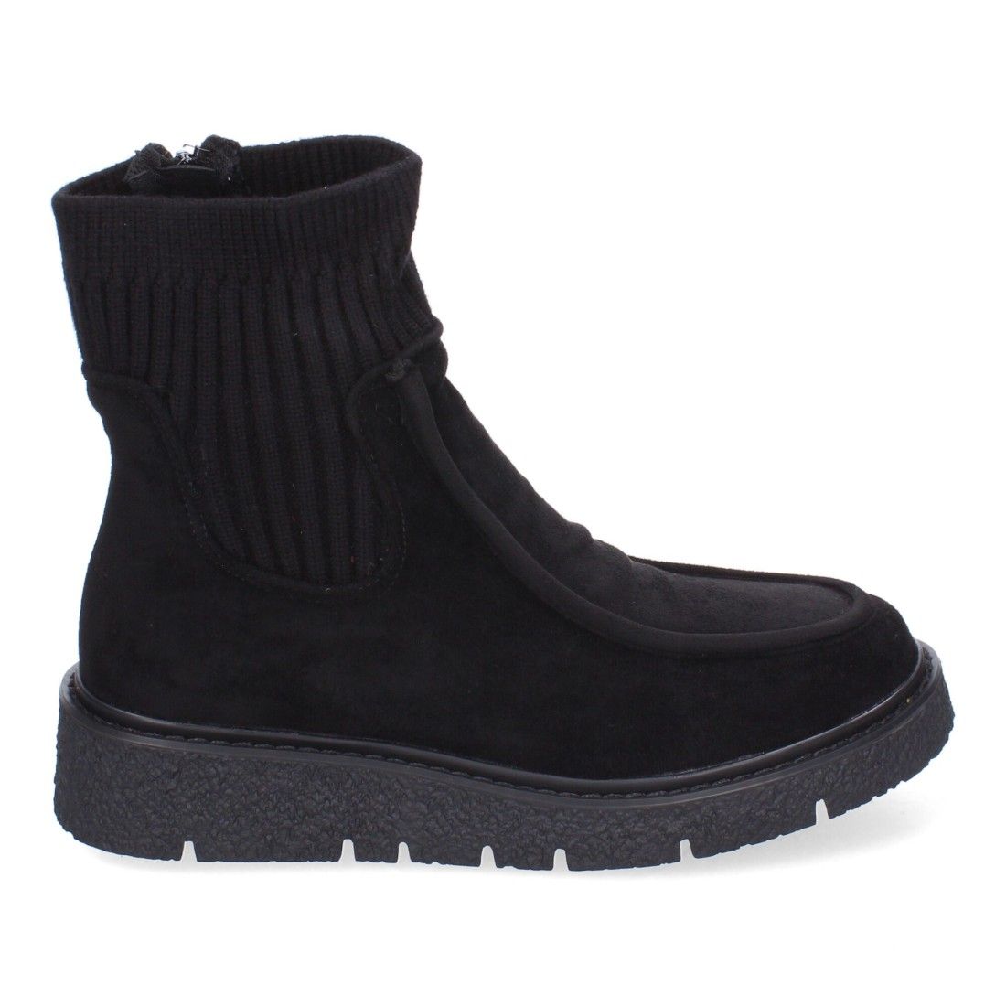 Botines de Mujer Cómodos y Elegantes, Tejido Elástico - Negro - Imagen 2