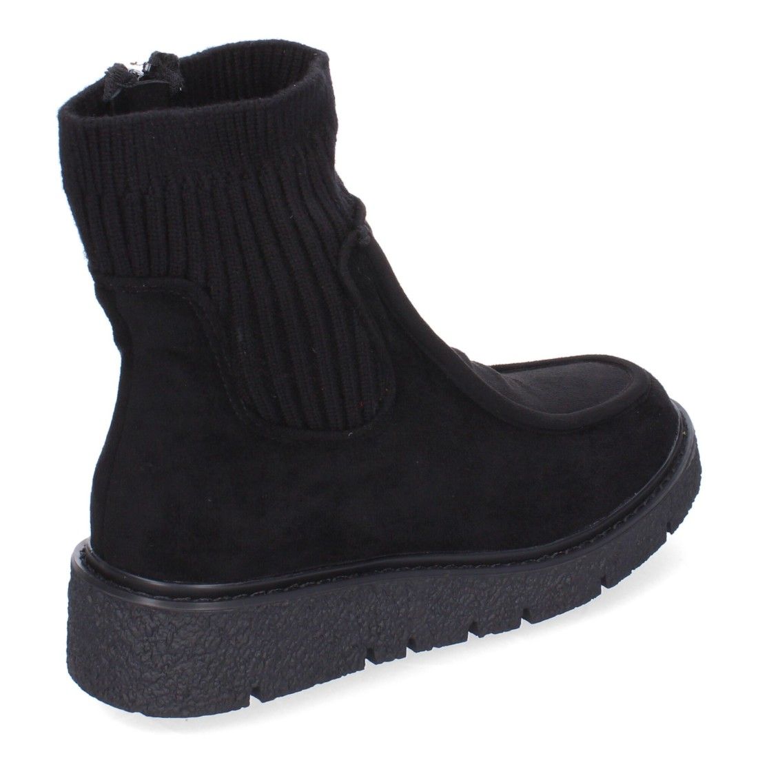 Botines de Mujer Cómodos y Elegantes, Tejido Elástico - Negro - Imagen 4