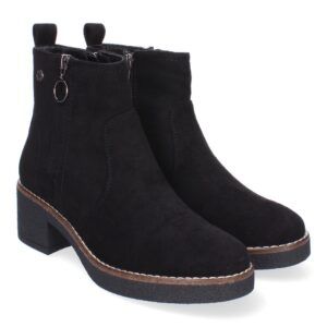 Botines de Tacón para Mujer, Cómodos y Elegantes - Negro