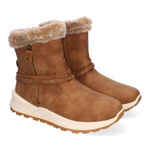 Botines de Invierno Planos para Mujer, Comodos y Elegantes - Camel