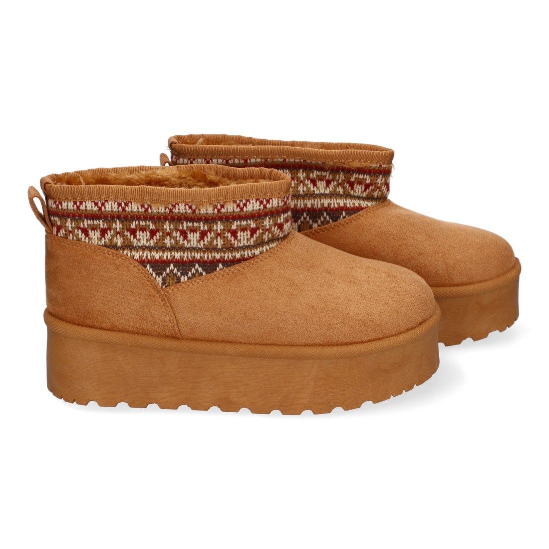 Botín Australiano para Mujer, cómodo y Calido, Forrado el Interior con Pelo - Camel - Imagen 5