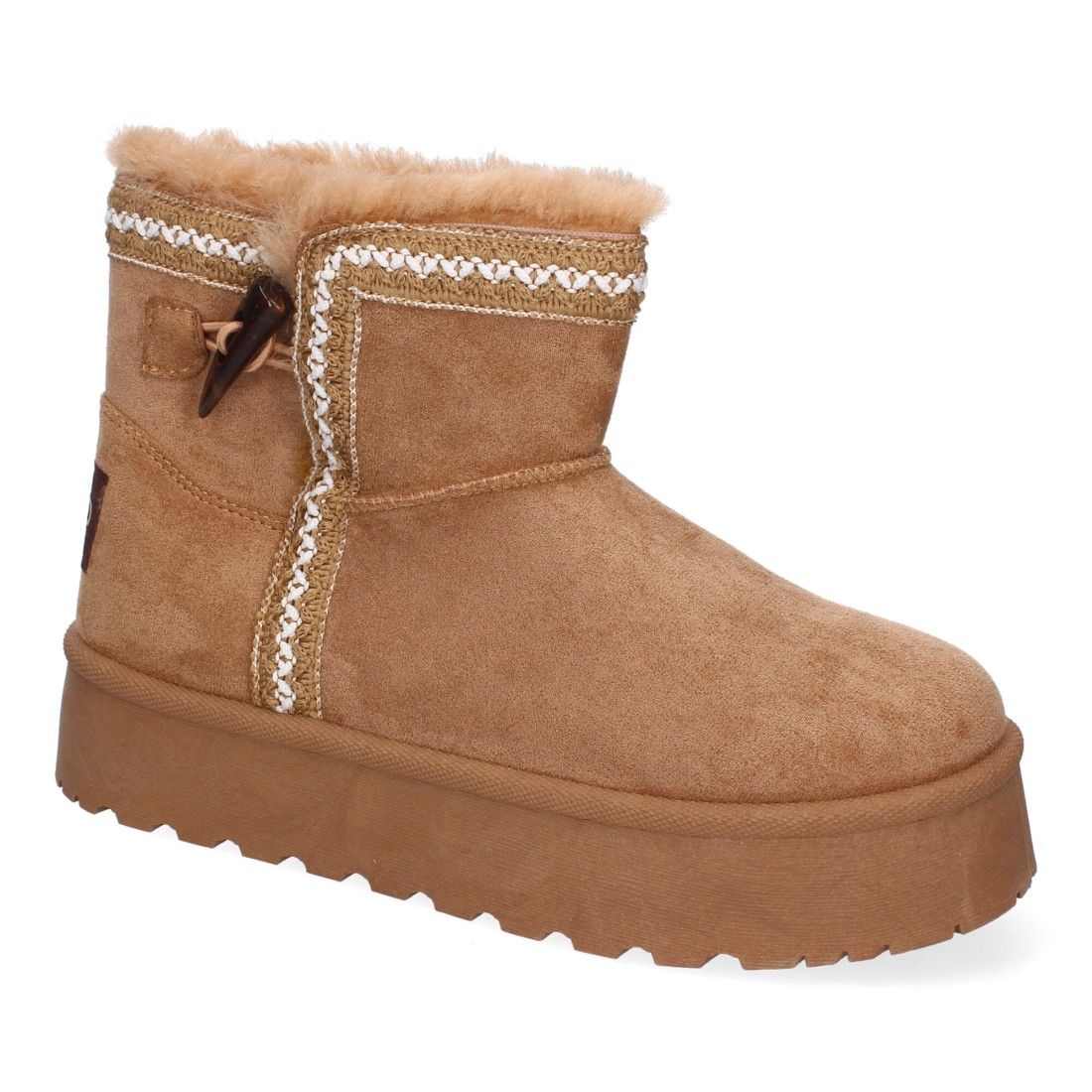 Botín Australiano para Mujer, cómodo y Calido, Forrado el Interior con Pelo - Camel - Imagen 3