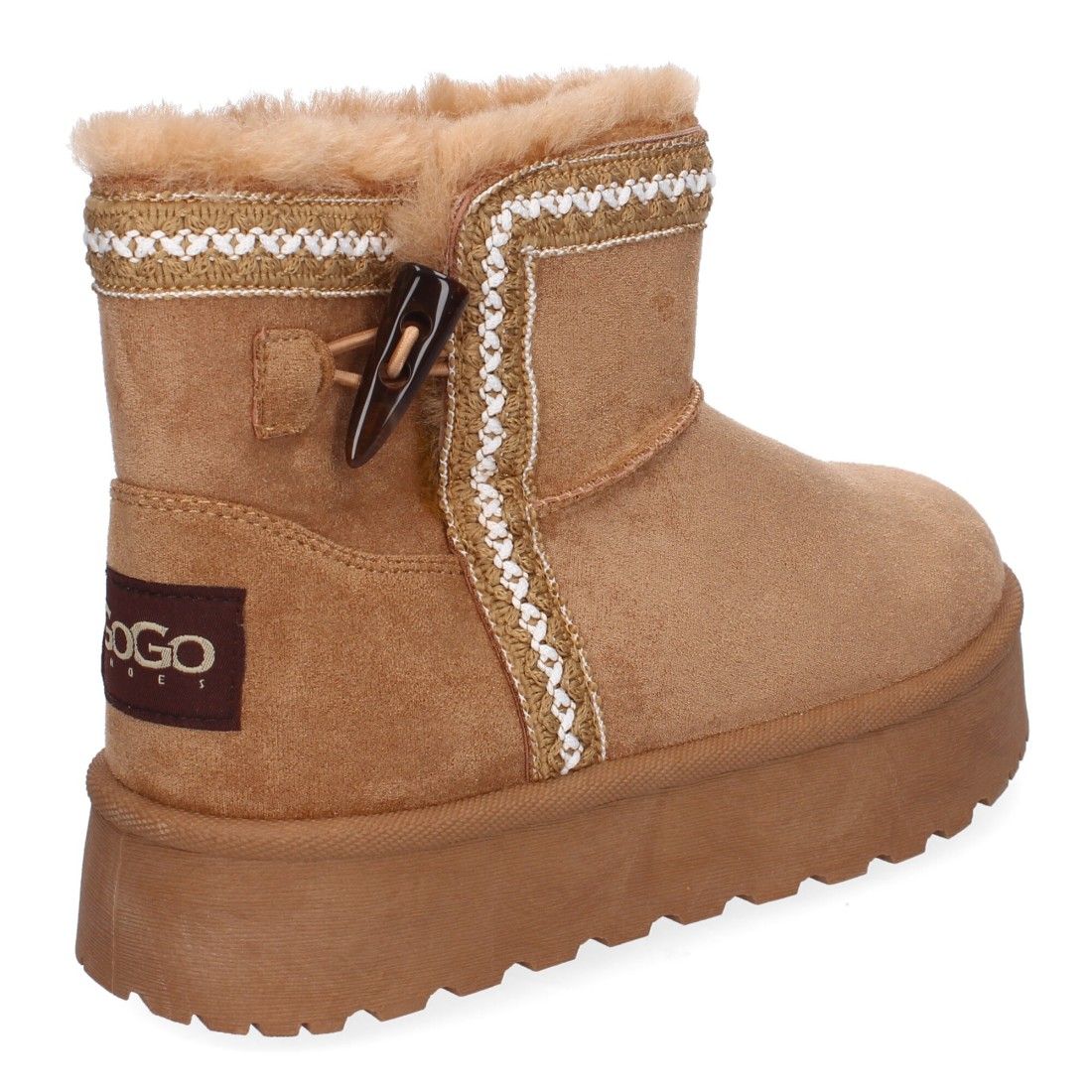 Botín Australiano para Mujer, cómodo y Calido, Forrado el Interior con Pelo - Camel - Imagen 4