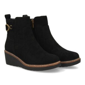 Botín cuña mujer Otoño Invierno - Negro