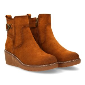 Botín cuña mujer Otoño Invierno - Camel