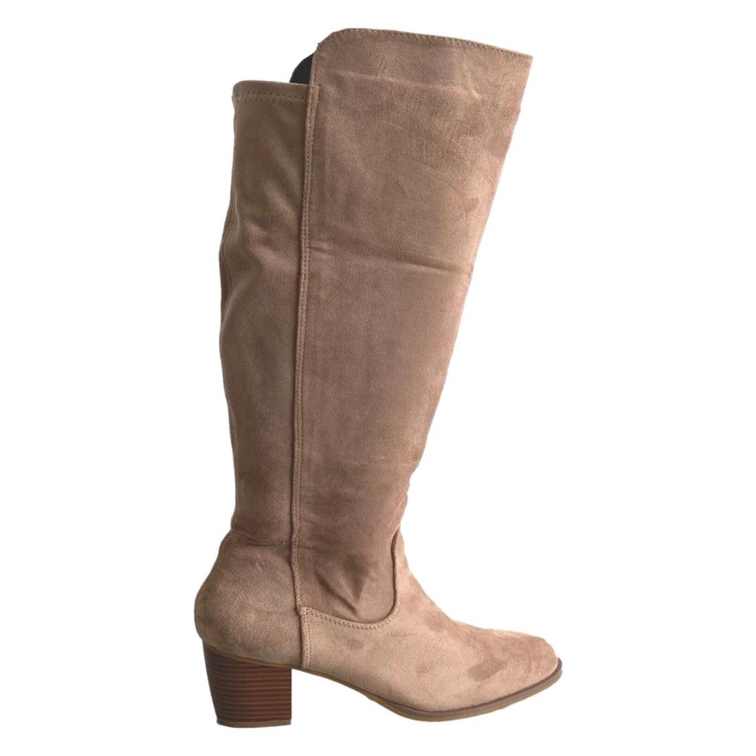 Bota de Tacón con Cierre de Cremallera - Beige - Imagen 2