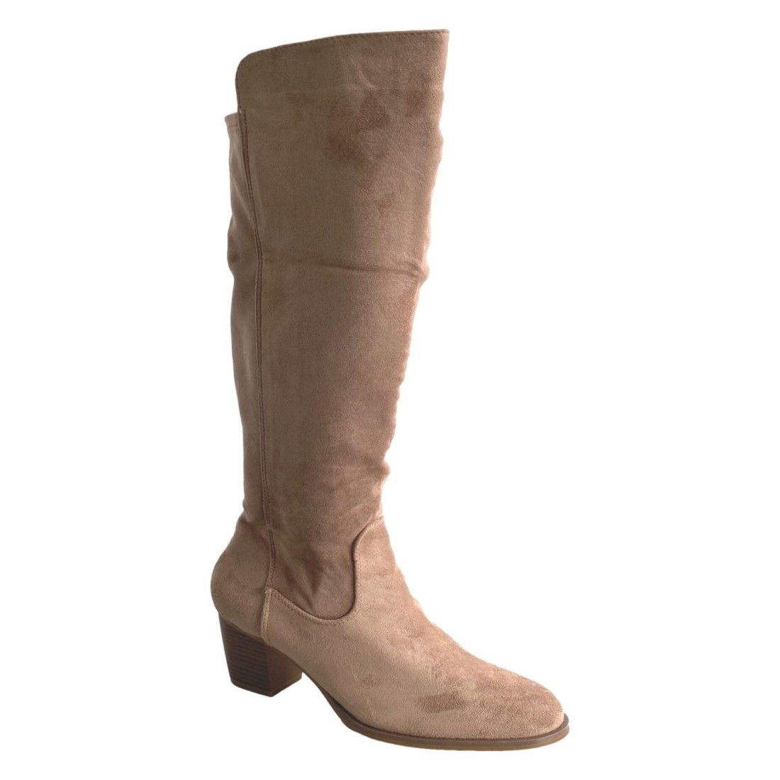 Bota de Tacón con Cierre de Cremallera - Beige - Imagen 3