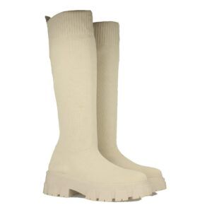 Bota de Plataforma con Material elástico - Beige