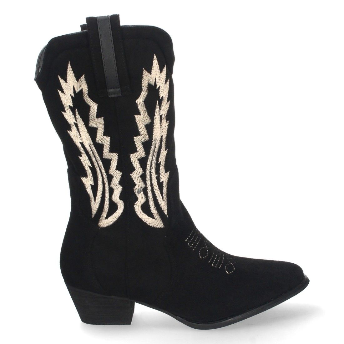 Bota de Mujer con tacón Campero y Cosido - BNegro - Imagen 2