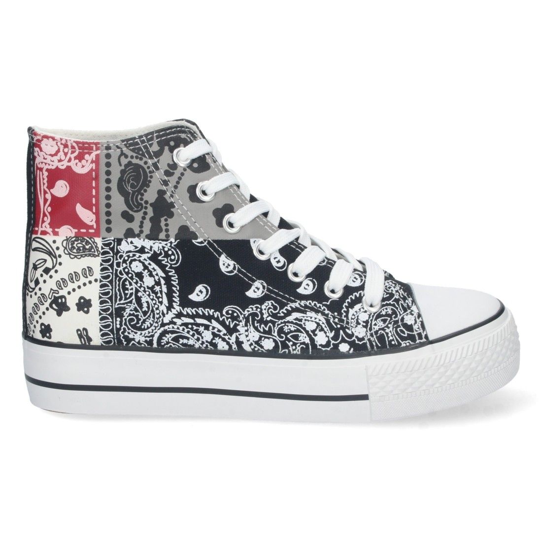 Zapatilla Abotinada Estampado y Cordones - Imagen 2