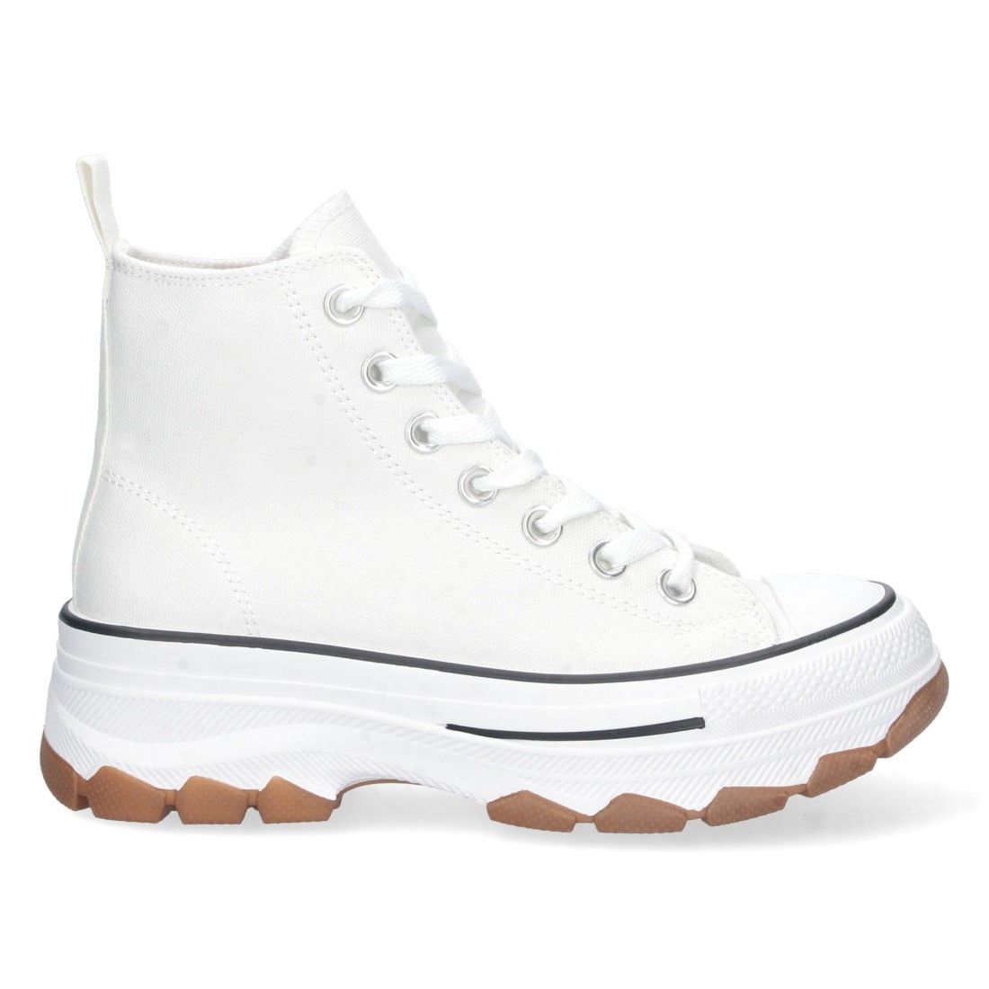 Zapatilla Abotinada de Lona con Cordones - Imagen 2