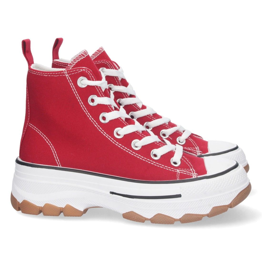Zapatilla Abotinada de Lona con Cordones