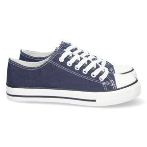 Zapatilla Plana de Lona con Cordones