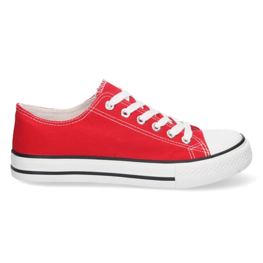 Zapatilla Plana de Lona con Cordones - Imagen 2