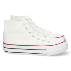 Zapatilla Abotinada de Lona con Cordones