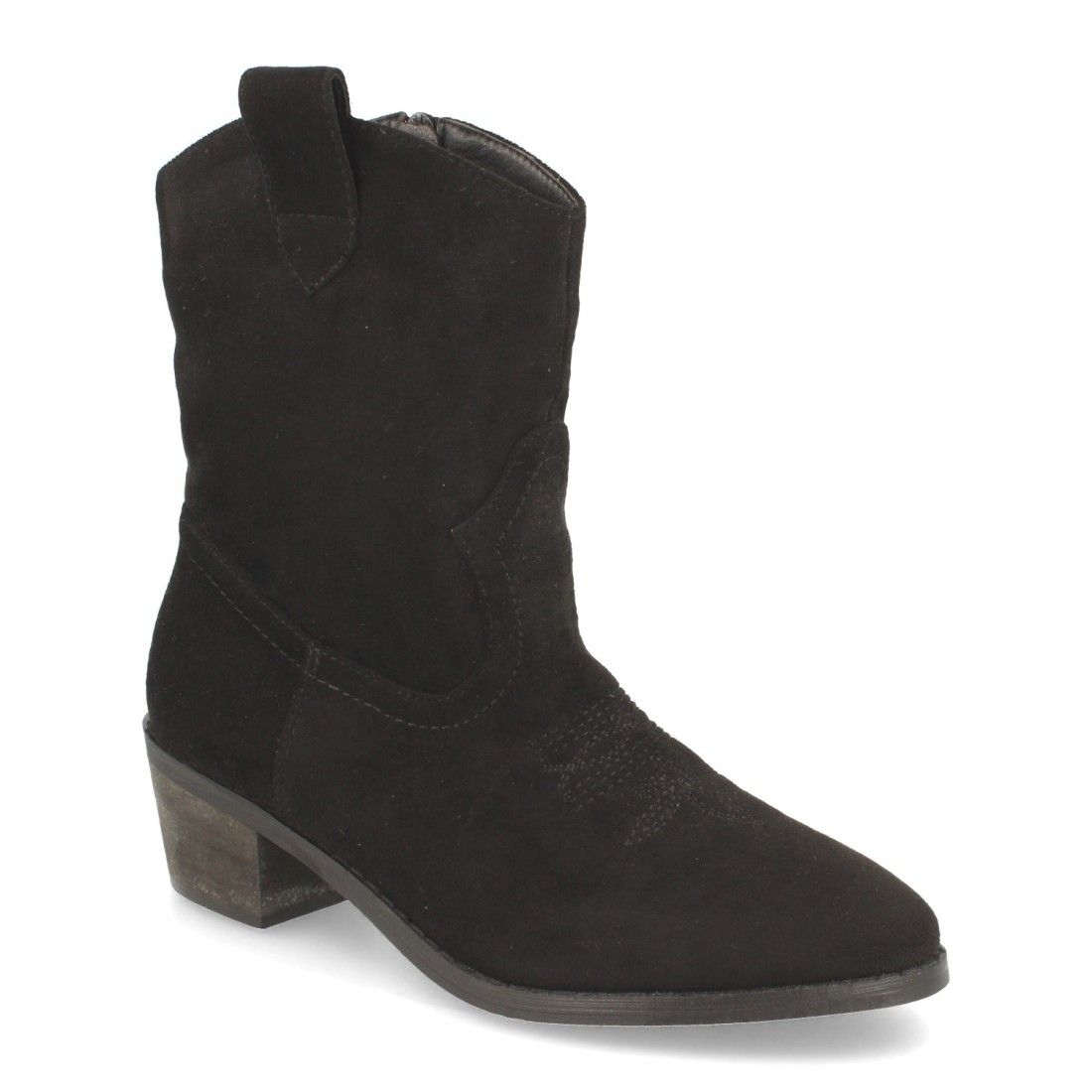Botin Campero con Tacon Bordado y Cremallera - Imagen 2