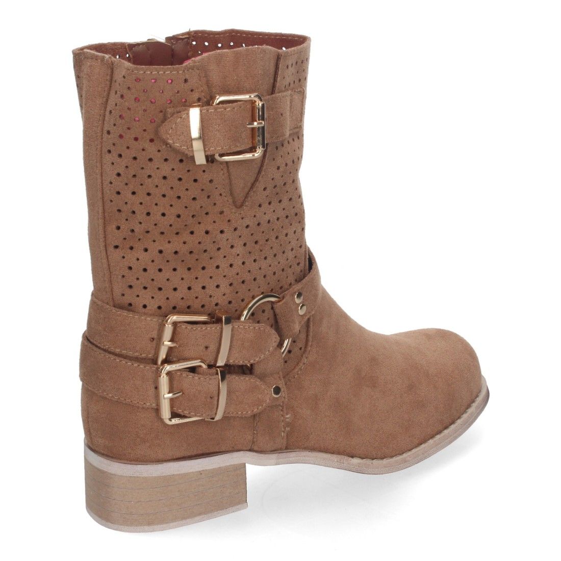 Botines de Mujer con Tacón Bajo y Adornos de Hebillas - Imagen 4