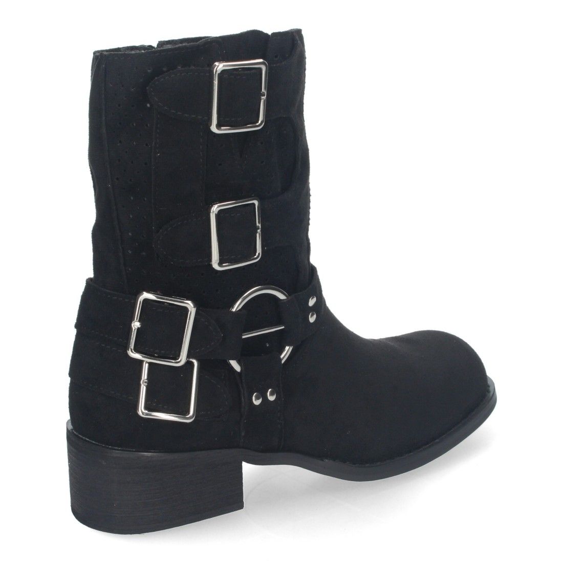 Botines de Mujer con Tacón Bajo y Adornos de Hebillas - Imagen 4