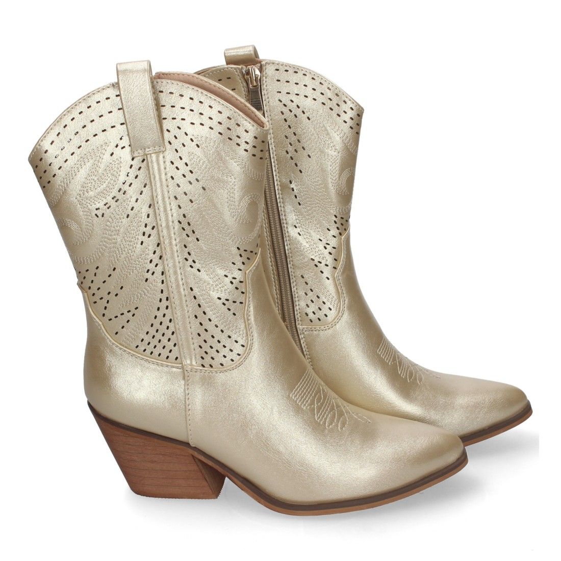 Botín de Tacón Campero para Mujer, Estilo Vaquero, Elegantes - Imagen 5