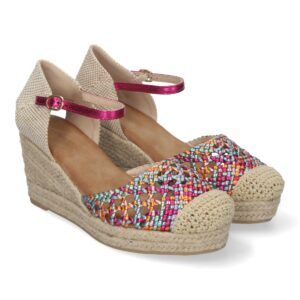 Sandalia de Cuña para Mujer, Cómda y Elegante, Forrada de Yute