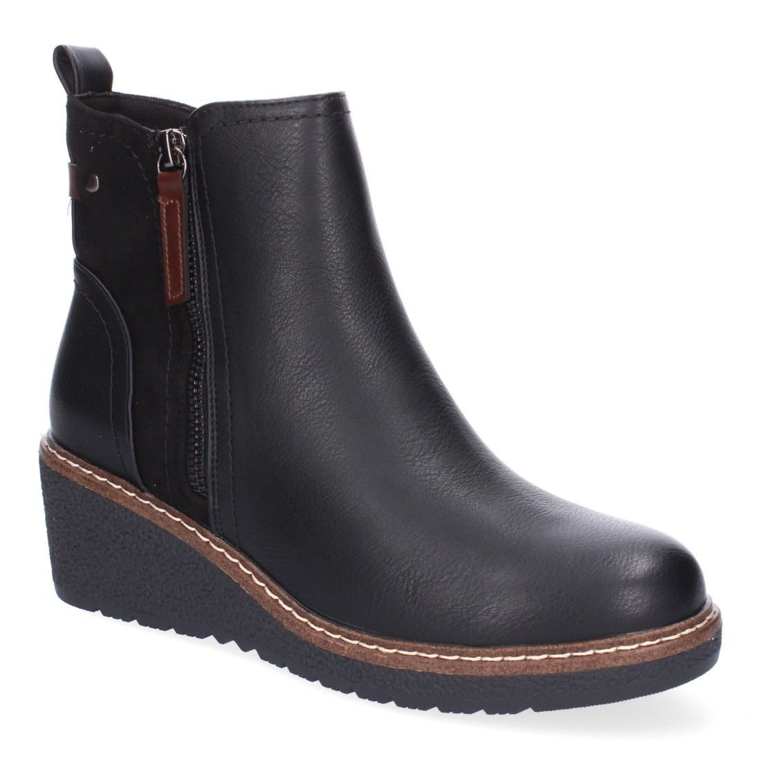 Botines de Cuña para Mujer Comodos, Diseño Elegante con Cremallera - Imagen 3
