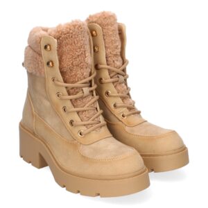 Botines de Tacón para Mujer, Comodos y Elegantes, Forrados de Borreguillo