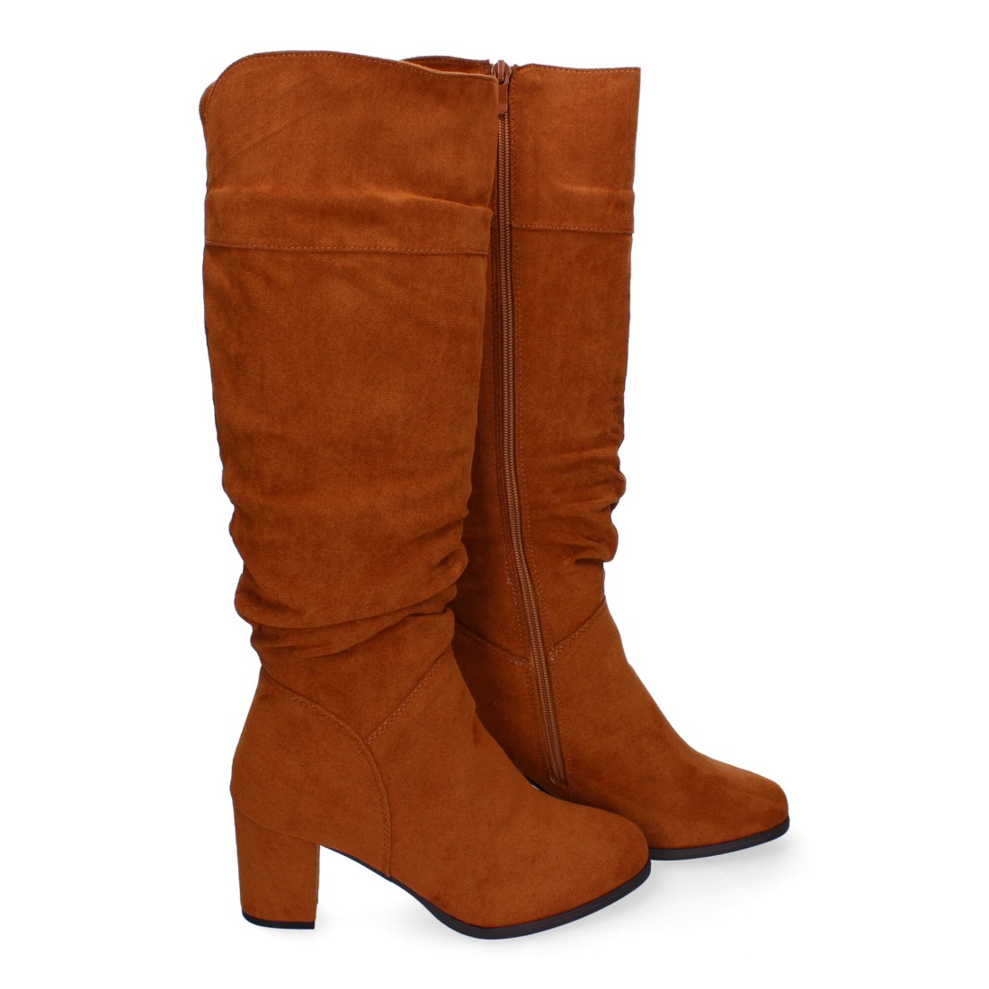 Botas de Tacón para Mujer, Comodas y Elegantes, Detalles de Caña Arrugada - Imagen 5