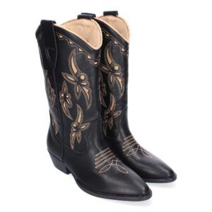 Botin de Tacon para Mujer, Comodos, con Material Elastico y Ajustable.