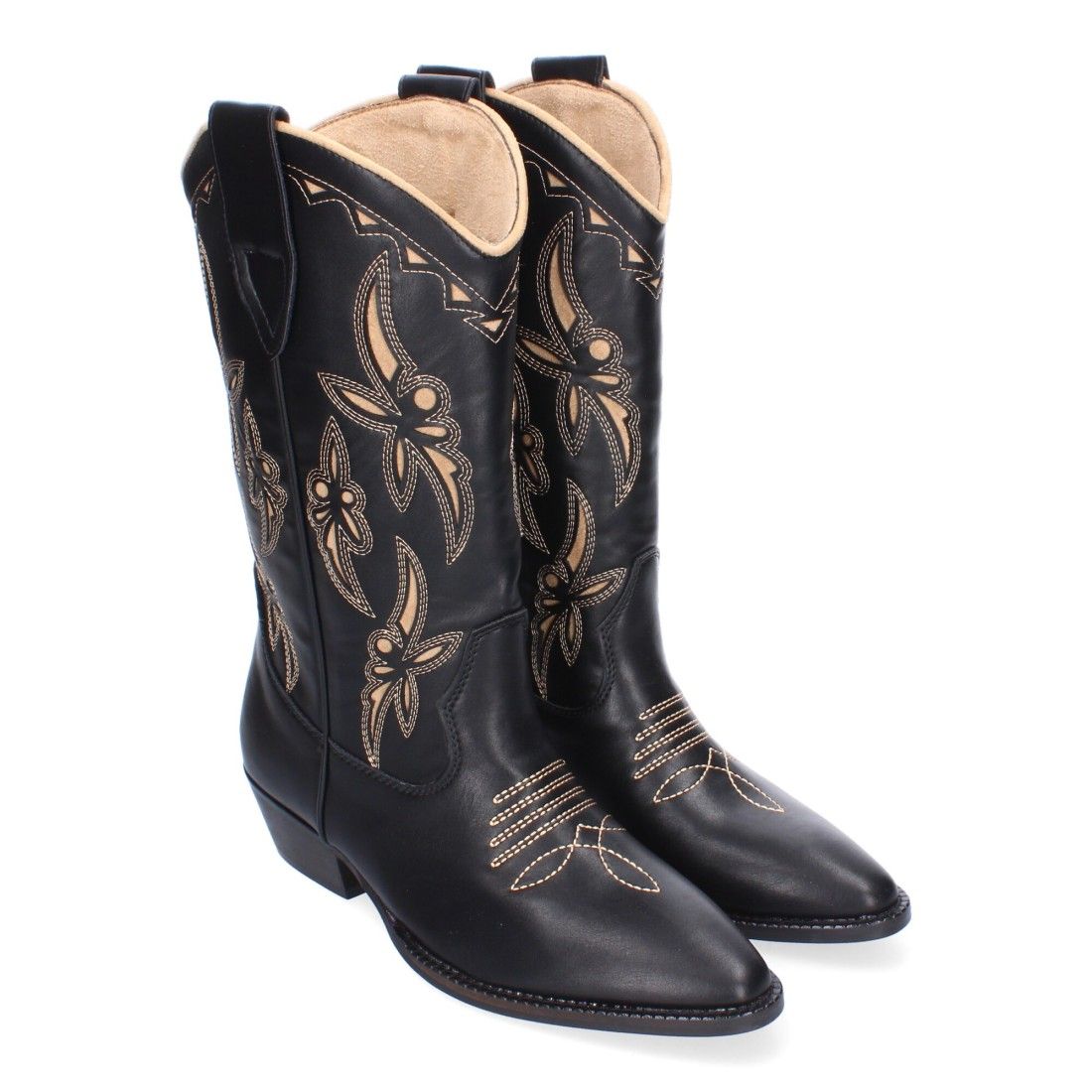 Botin de Tacon para Mujer, Comodos, con Material Elastico y Ajustable.