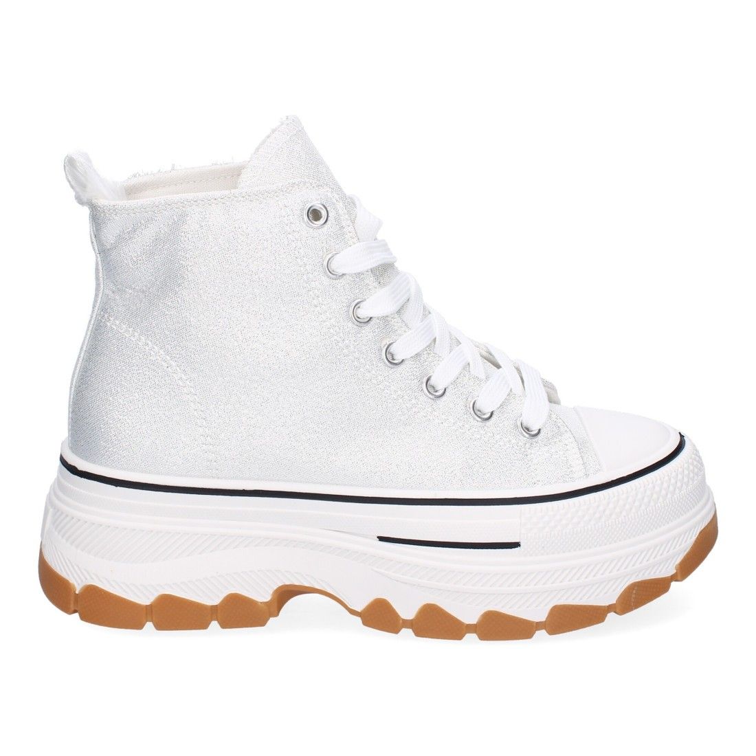 Zapatilla Abotinada de Plataforma para Mujer, Comoda, Estilo Bamba - Imagen 2