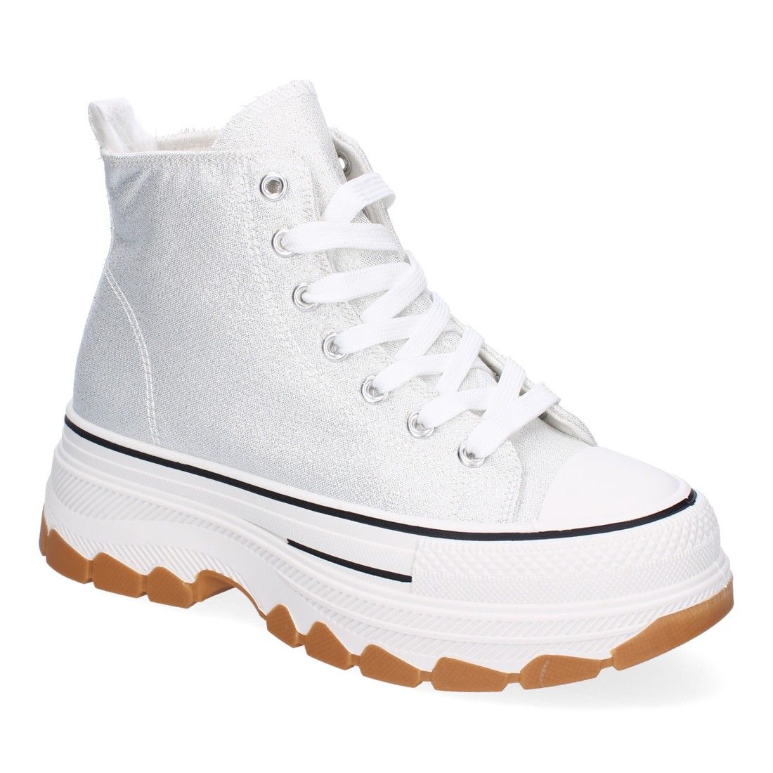 Zapatilla Abotinada de Plataforma para Mujer, Comoda, Estilo Bamba - Imagen 3