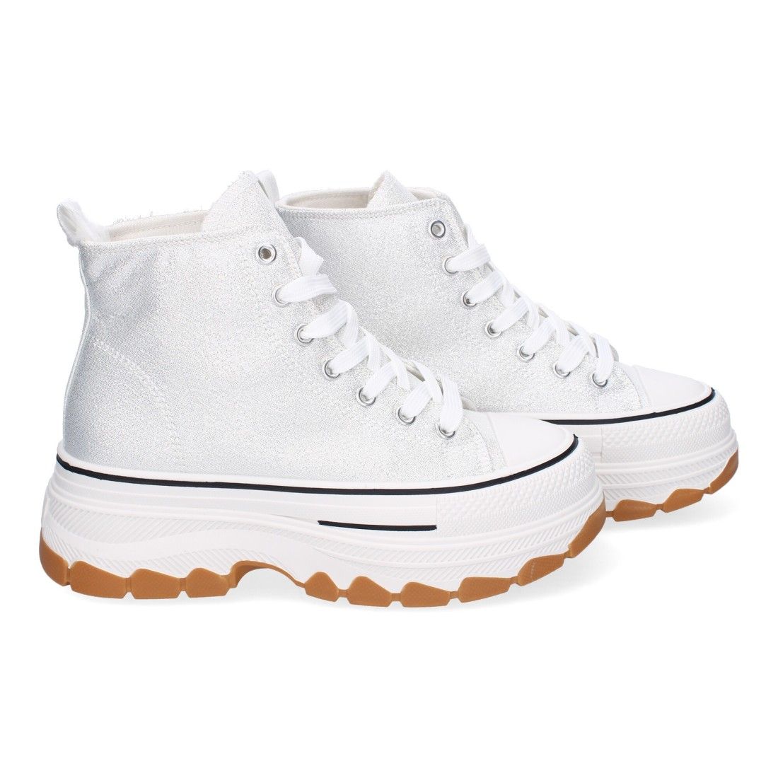 Zapatilla Abotinada de Plataforma para Mujer, Comoda, Estilo Bamba - Imagen 5