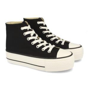 Zapatilla Abotinada de Plataforma con Cordones