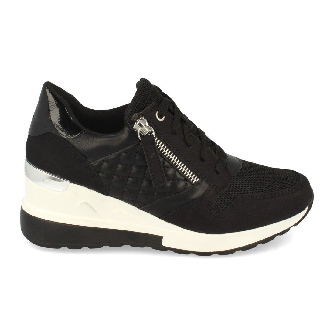 Zapatilla de Cuña con Cremallera y Cordones - Imagen 2