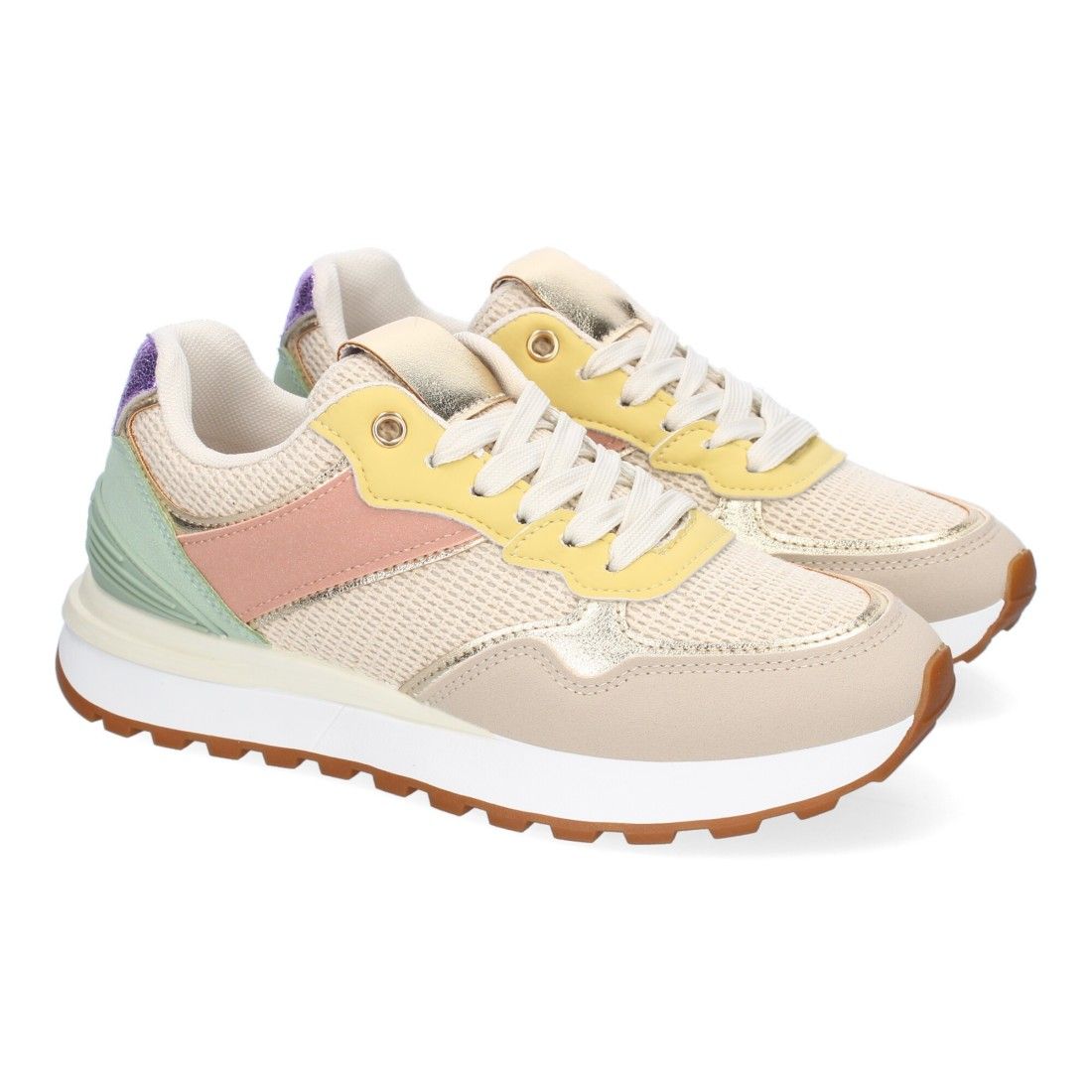 Zapatillas Casual para Mujer, Comdodas y Elegantes, Diseño Moderno Calado, Bicolor