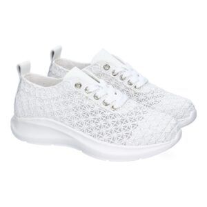 Zapatillas Casual para Mujer, Comodas y Elegantes, Diseño Moderno Bordado con Cierre de Cordones