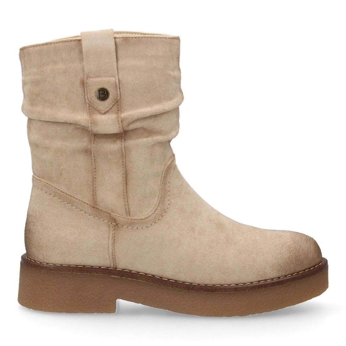 Botines planos para Mujer, cómodos y elegantes, diseño moderno con caña arrugada - Imagen 2