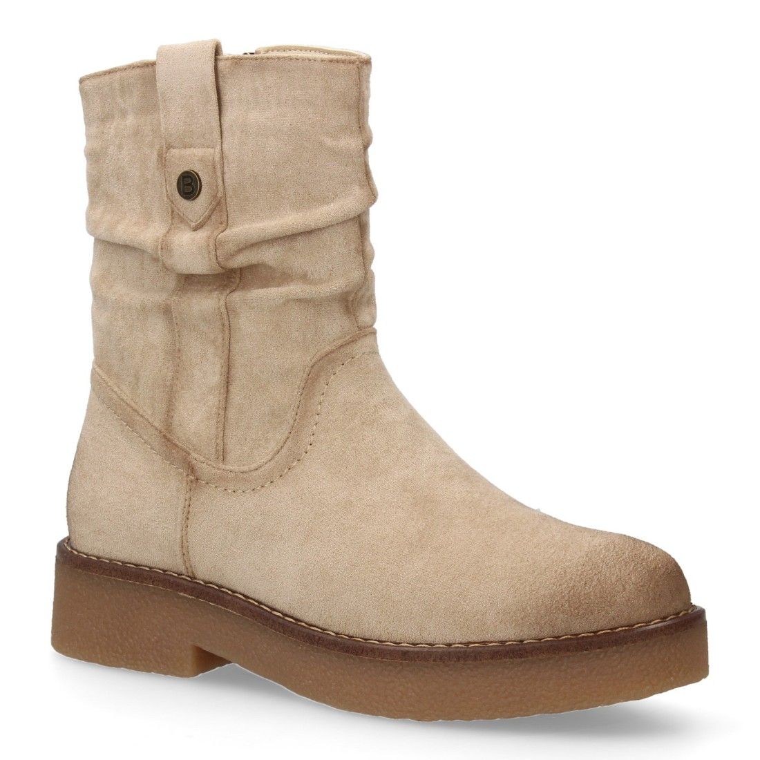 Botines planos para Mujer, cómodos y elegantes, diseño moderno con caña arrugada - Imagen 3