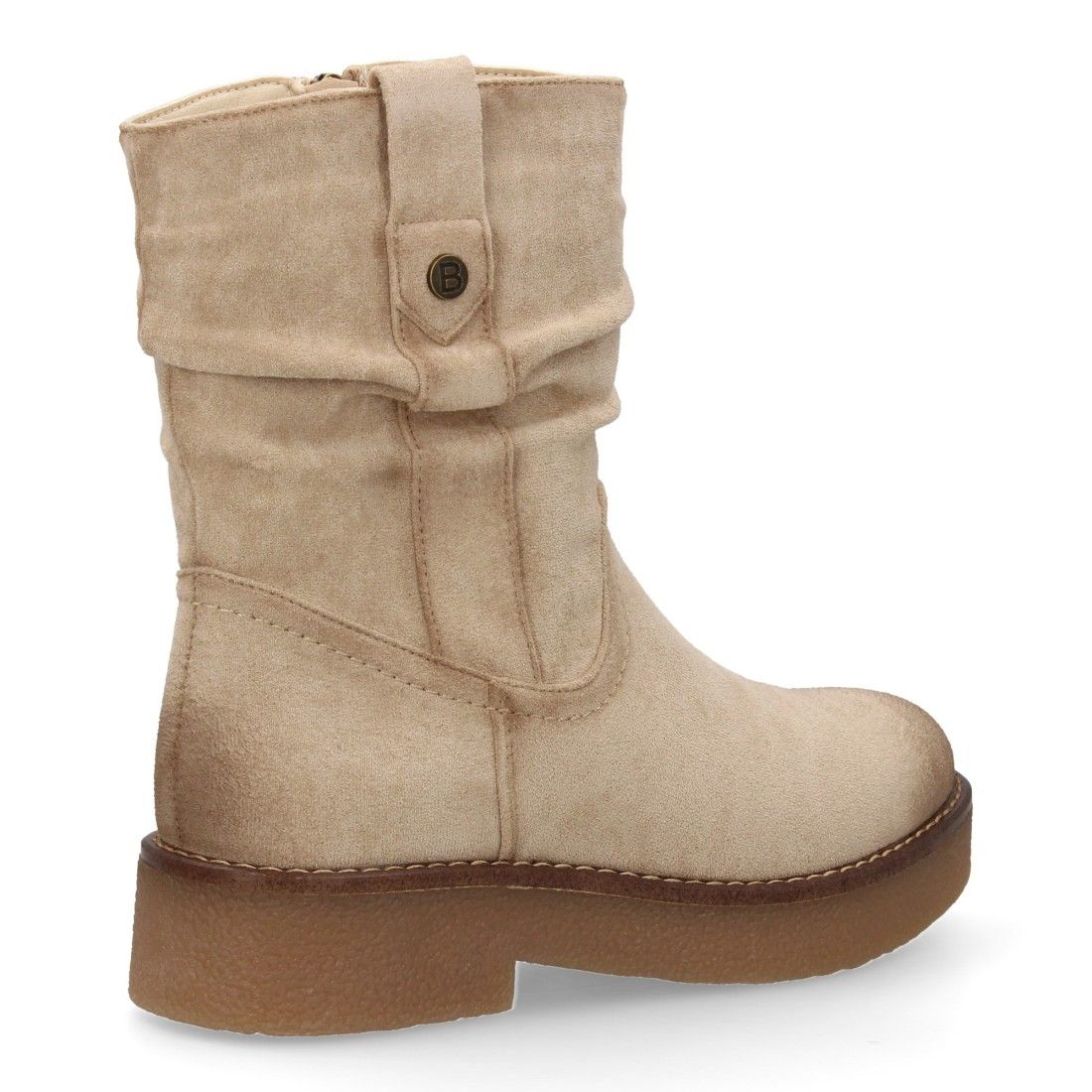 Botines planos para Mujer, cómodos y elegantes, diseño moderno con caña arrugada - Imagen 4