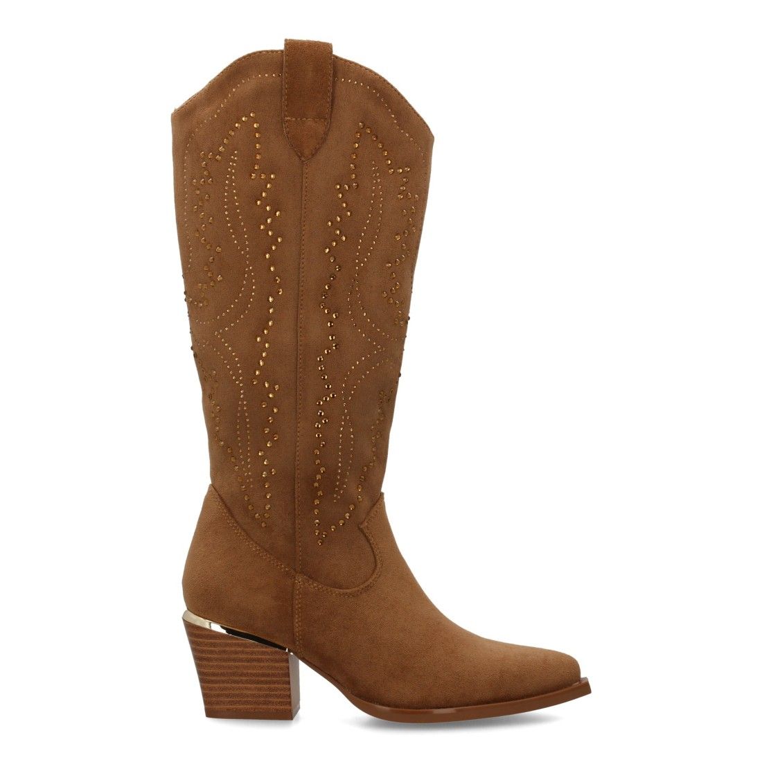 Bota cowboy para mujer de caña alta con diseño brillante, ideal temporada Otoño Invierno. - Imagen 2