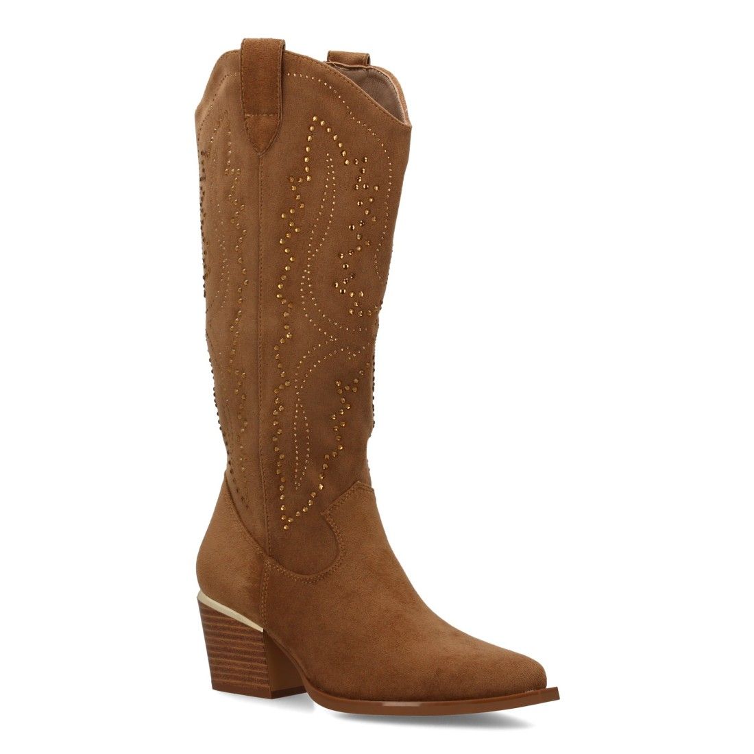 Bota cowboy para mujer de caña alta con diseño brillante, ideal temporada Otoño Invierno. - Imagen 3
