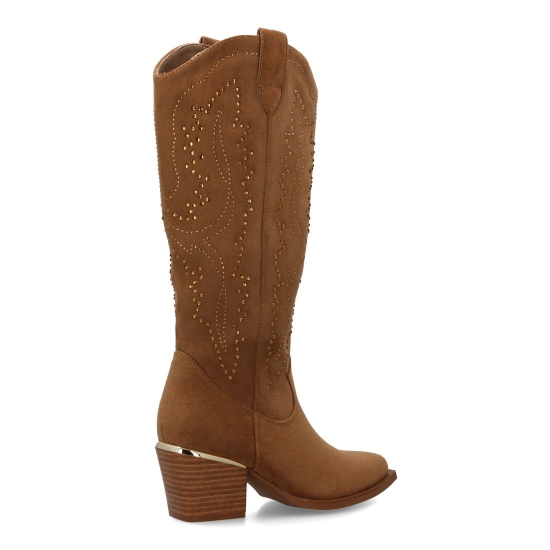 Bota cowboy para mujer de caña alta con diseño brillante, ideal temporada Otoño Invierno. - Imagen 4